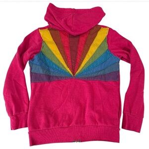 Aviator Nation RARE Vibrant Pink girl Kids Hoodie size 10